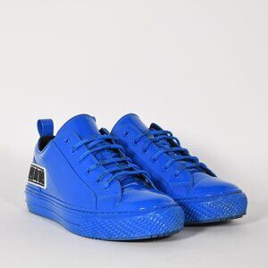 Valentino Garavani VLTN Patent Giggies Low Top Sneakers – Bold Blue, Size 42